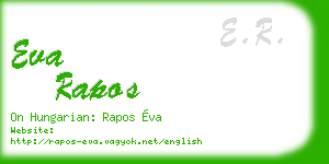 eva rapos business card